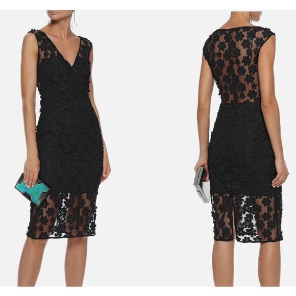 Milly Mari Black Short Dress 4 LBD Cocktail - Picture 3 of 13